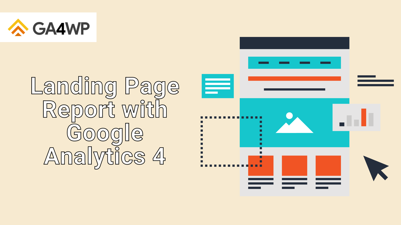Landing Page Report with Google Analytics 4 Banner